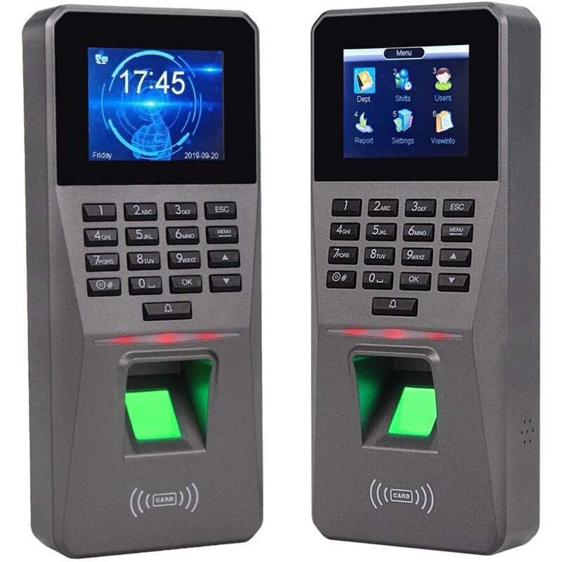 2,4 zoll TCP/IP/USB Biometrische RFID Tastatur Fingerprint Access Control System Elektronische Zeit Teilnahme Maschine Uhr