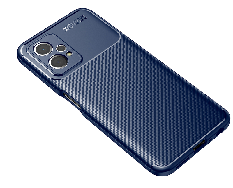 Funda trasera de fibra de carbono para móvil, carcasa de silicona suave para Oppo Realme 9 Pro, Realme 9i 8i 8 9 Pro Plus: Realme 9 Pro Plus / Blue