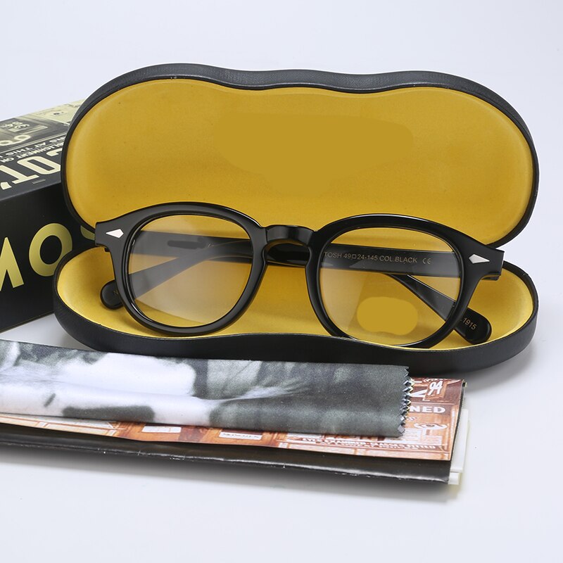 Johnny Depp Optische Brillen Brilmontuur Mannen Met Case & Box Computer Recept Lemtosh Stijl Glazen Frame Voor Mannelijke