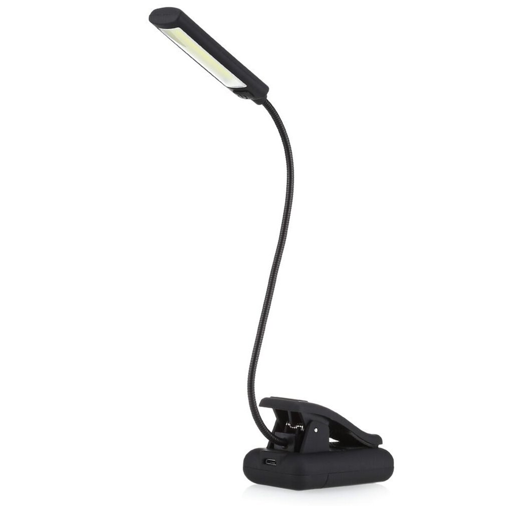 Usb-batterijclip op boekleeslamp met led-lampje, 6w flexibele cob-armen, staande lamp voor laptop, notebook, werkend, draagbaar nachtlampje, leshp