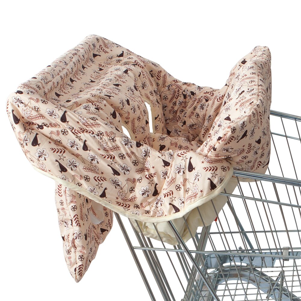 Supermarked baby indkøbskurv sæde spisestue stol pude trykt rejse foldbar bærbar baby indkøbskurv cover