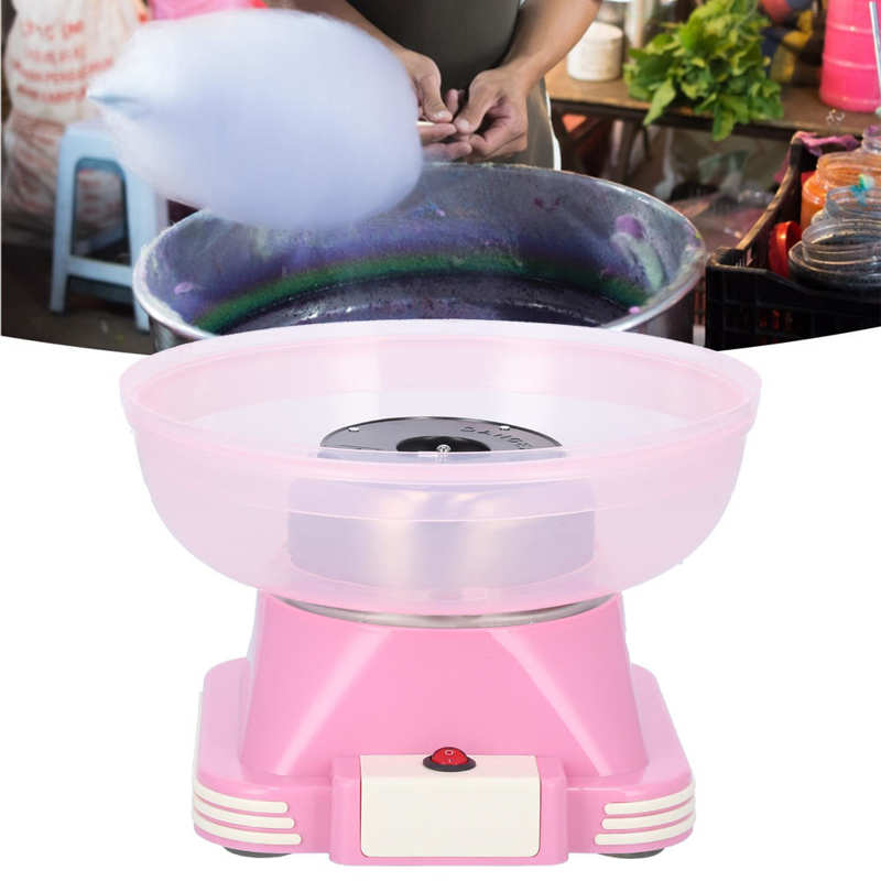 Cotton Candy Floss Maker Non-Preheating Electric Hard Candy Home Made Candy Floss Machine for Birthday Party
