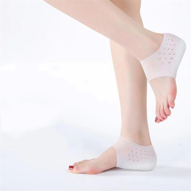 Chaussettes unisexes invisibles en Silicone pour augmenter la hauteur, coussinets de talon en Gel, semelles intérieures, Massage des pieds, Support orthopédique de la voûte plantaire