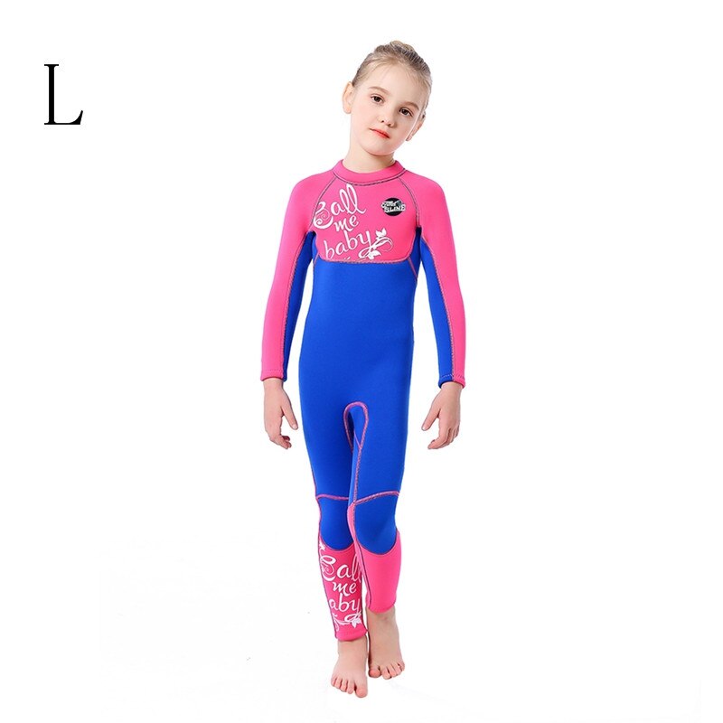 Kinderen meisjes badpak zwemmen kinderen lange mouwen eendelig zonnescherm thermisch 3mm badpak zwemmen duiken surfpak