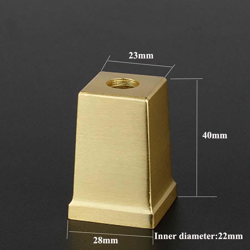 4 unids/lote oro pata de la mesa cubre Plaza pata de silla tazas sofá pies Protector pierna de muebles de tapas: 40mm