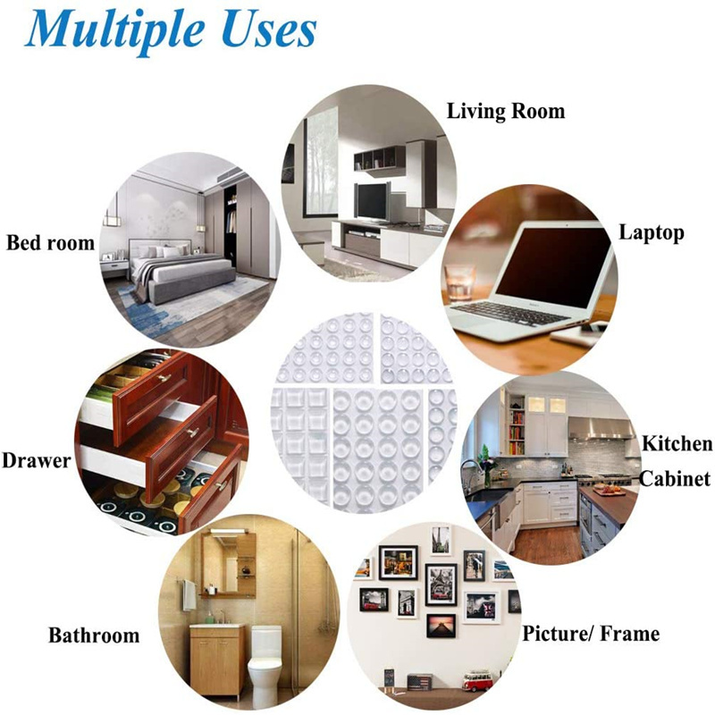 Transparante Pvc Crash Pad Transparante Zelfklevende Deur Stop Rubber Demping Bumper Kast Siliconen Meubelen Pad Protector