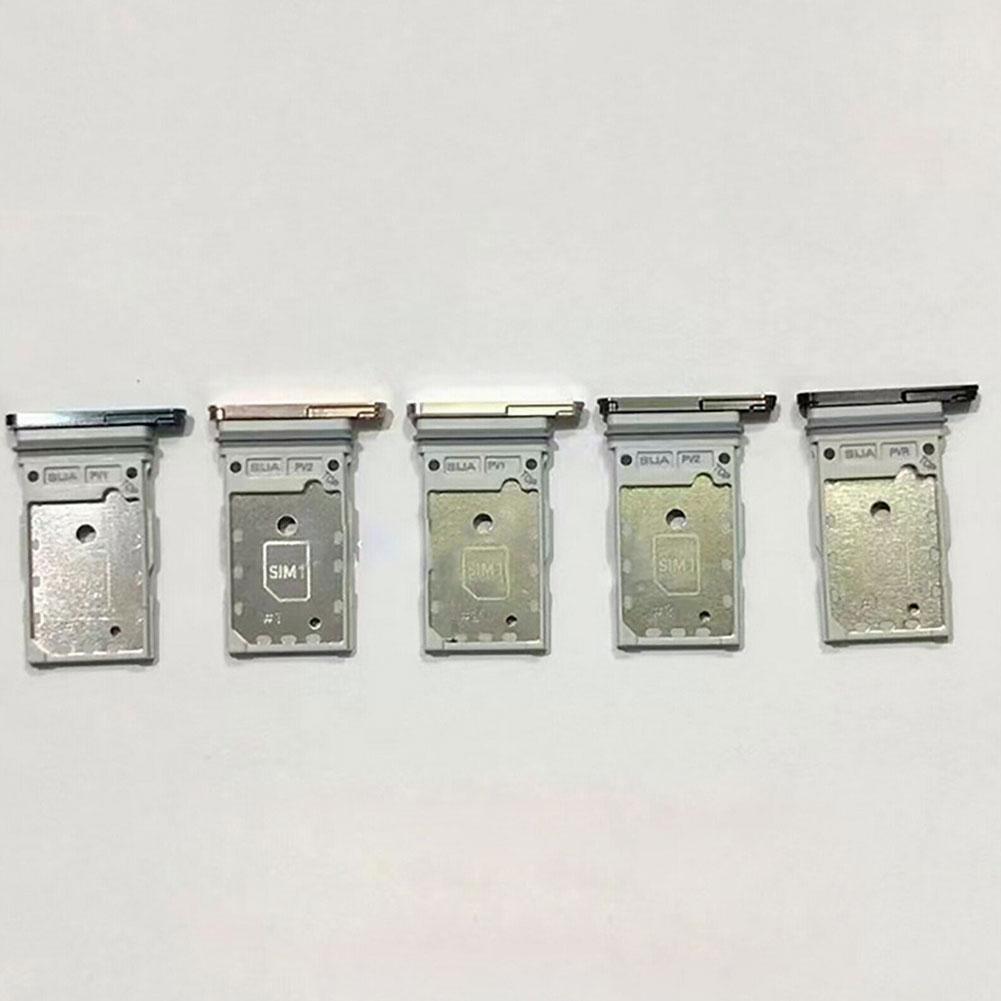 Sd Sim Card Trays Voor Samsung Galaxy S22 Serie Mini Telefoon Kaarthouder Sim Chip Reader Card Slot Houder Lade zilver Zwart Q5S2