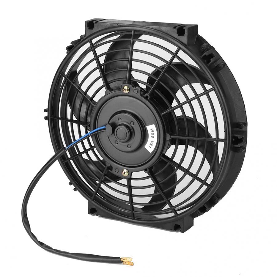 10in Electric Radiator Slim Fan Push/Pull 12V with Installation Accessories Cooling Fan Universal Fan Car Accessories