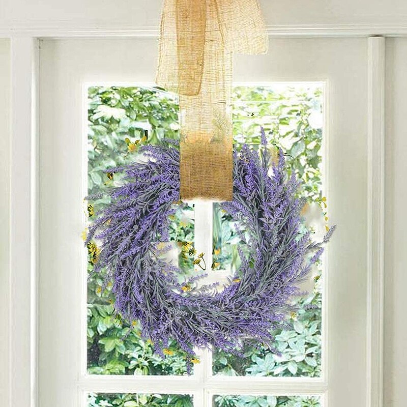 Lavendel Krans Voor Voordeur Kunstmatige Voor Alle Seizoenen Indoor Outdoor Bloemen Krans Voor Wedding Party Thuis Wall Decor