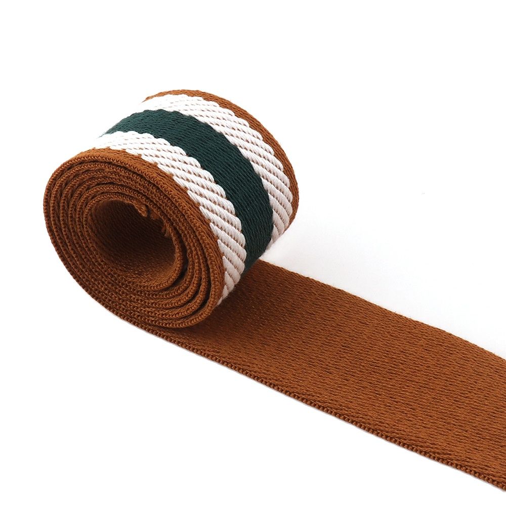 Correa para cinturón de 38MM de ancho de lona de algodón poliéster blanca y verde, cinta de para prendas de vestir, accesorios para ropa DIY