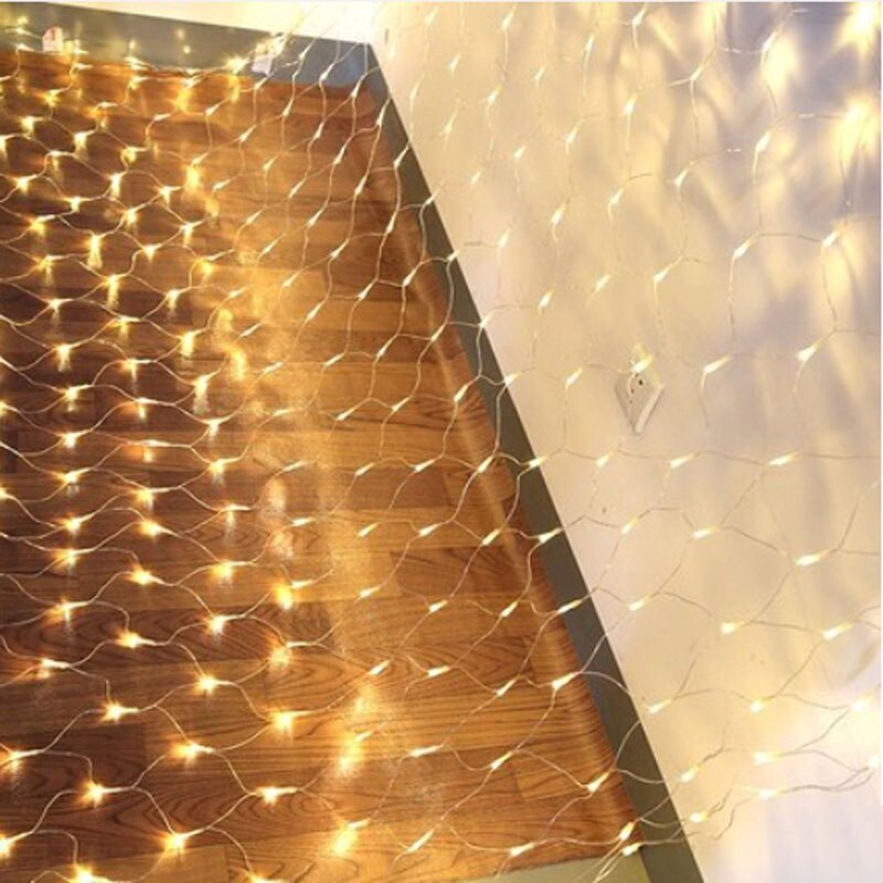 Splevisi 1.5m*1.5m 3x 2m led nät nätsnöre fe ljus julbelysning hem fest bröllop julgran dekoration ljus