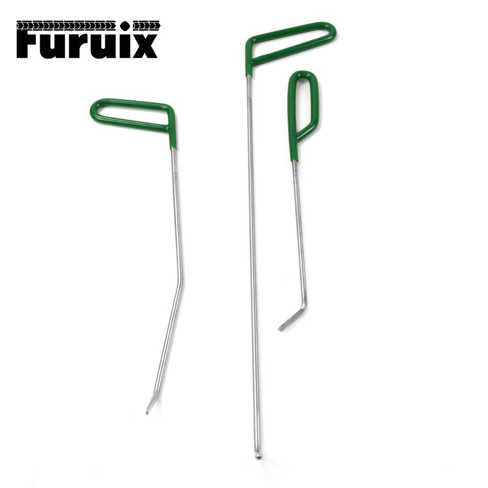 FURUIX 1/3/6 pcs PDR push Rods Set Paintless Dent Repair Tools Rods for Car Dent Remover Puller Hail Damage Repair Kit: Red, Silver Tone
