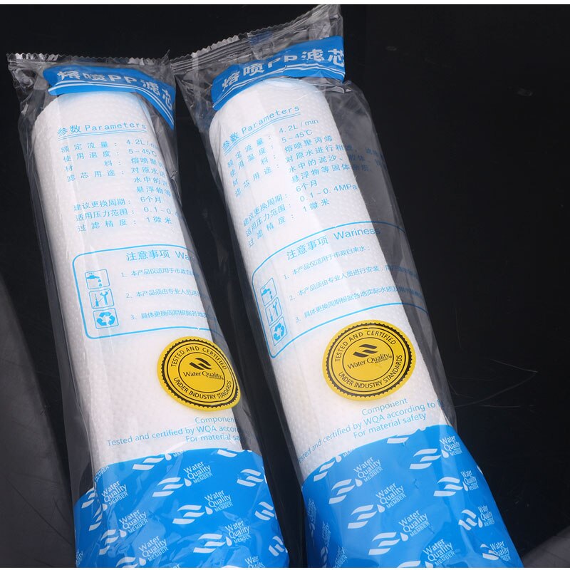 Pp Cotton Filter Flat Pressure Water Purifier 10 Inch 5 Micron Sediment Water Filter Cartridge System Reverse Osmosis 100G