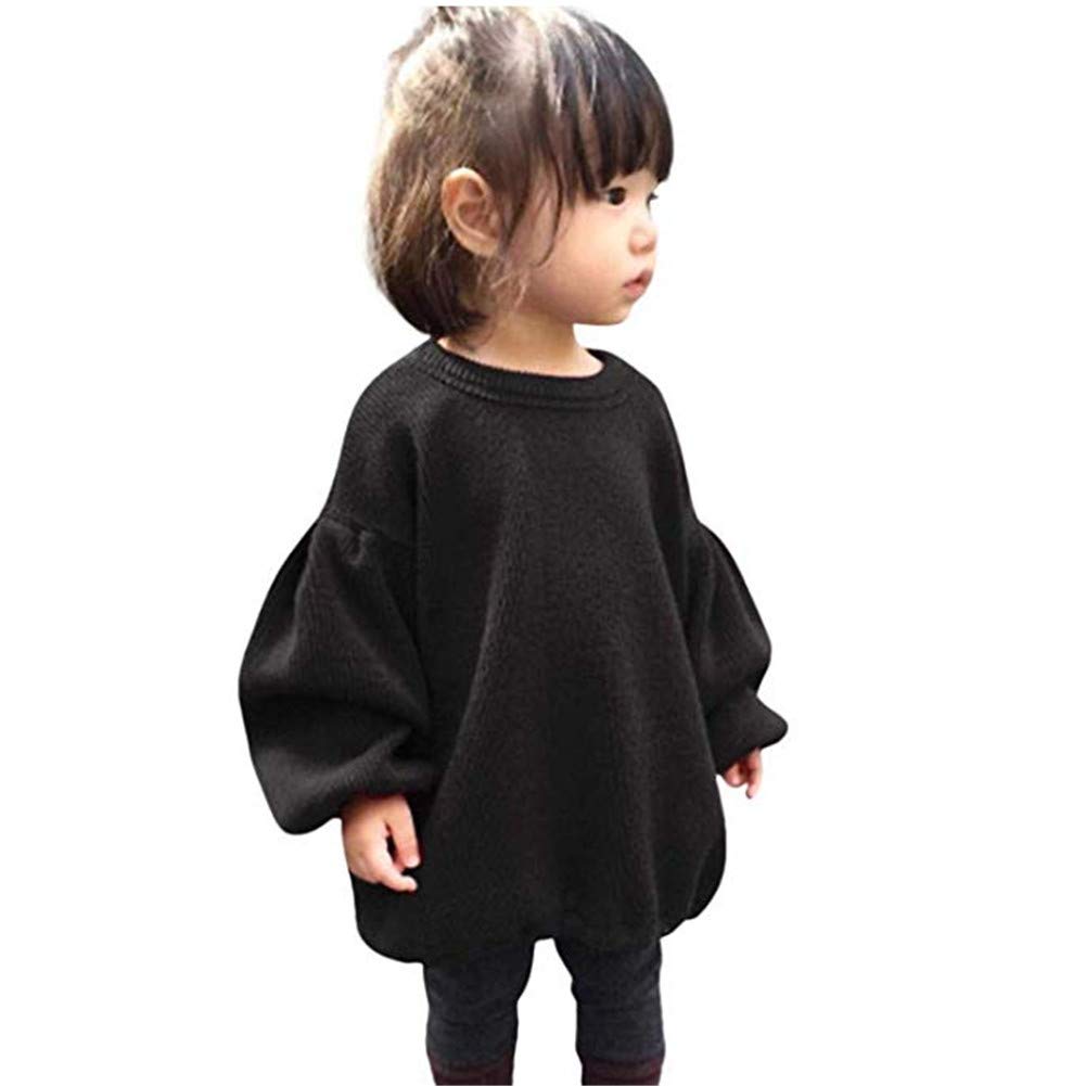 vino rojo niños bebé Niñas Ropa suéter Casual linterna manga larga suéteres sudaderas ropa para bebé 1-6T