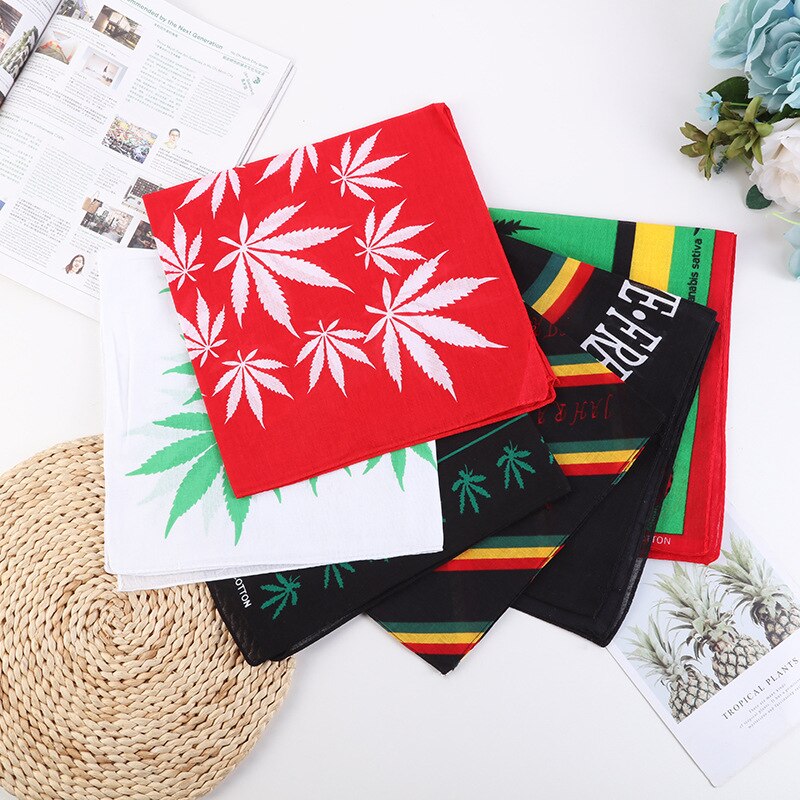 Rasta Style Reggae, foulard carré de poche en coton pour hommes, masque de sport, de cyclisme, bandeau Hip Hop
