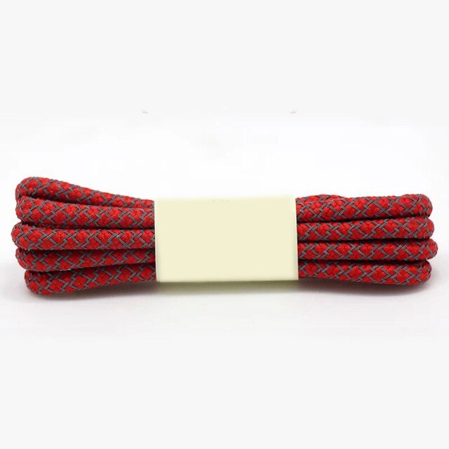 1 Paar Lichtgevende Fluorescerende Sneaker Shoestrings Sport Schoenveters Reflecterende Ronde Touw Schoenen Kant Licht Schoenveter Schoen Accessoires: Rood / 120 CM