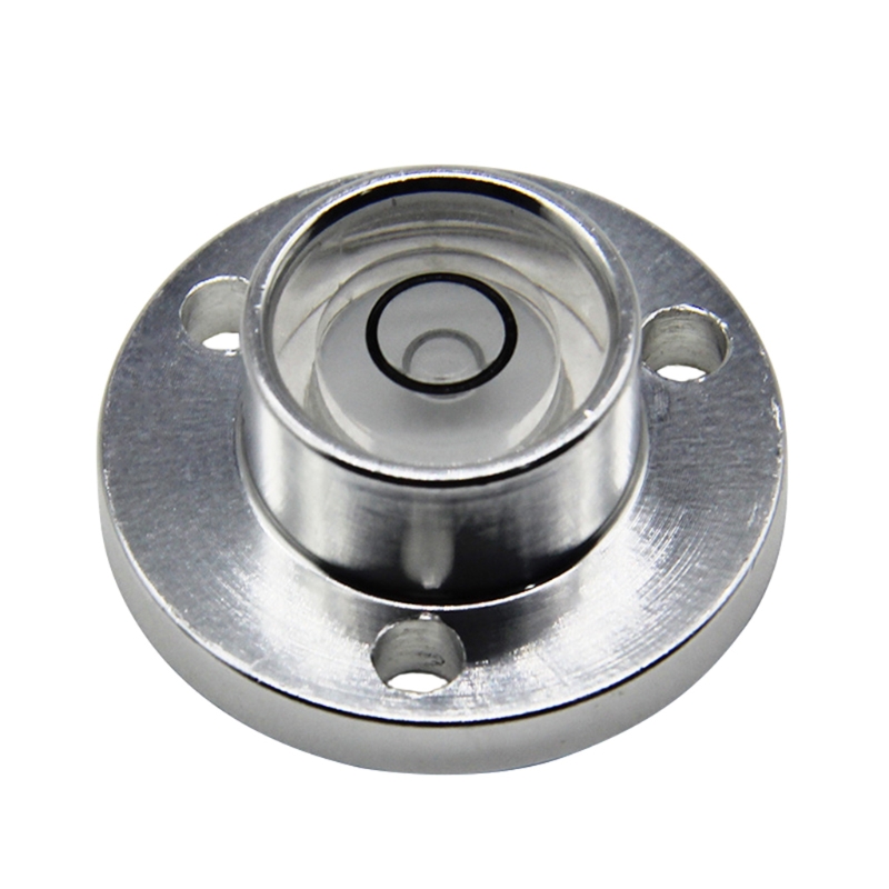 Metal Circular Angle Spirit Bubble Spirit Level 28mm Diameter Surface Level Bulls Eye Bullseye Round Green/White Liquid