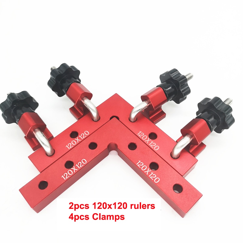 2 PC 90 Degrees L Shaped Auxiliary Fixture Splicing Board Positioning Panel Fixed Clip Carpenters Square Ruler Woodworking Tool