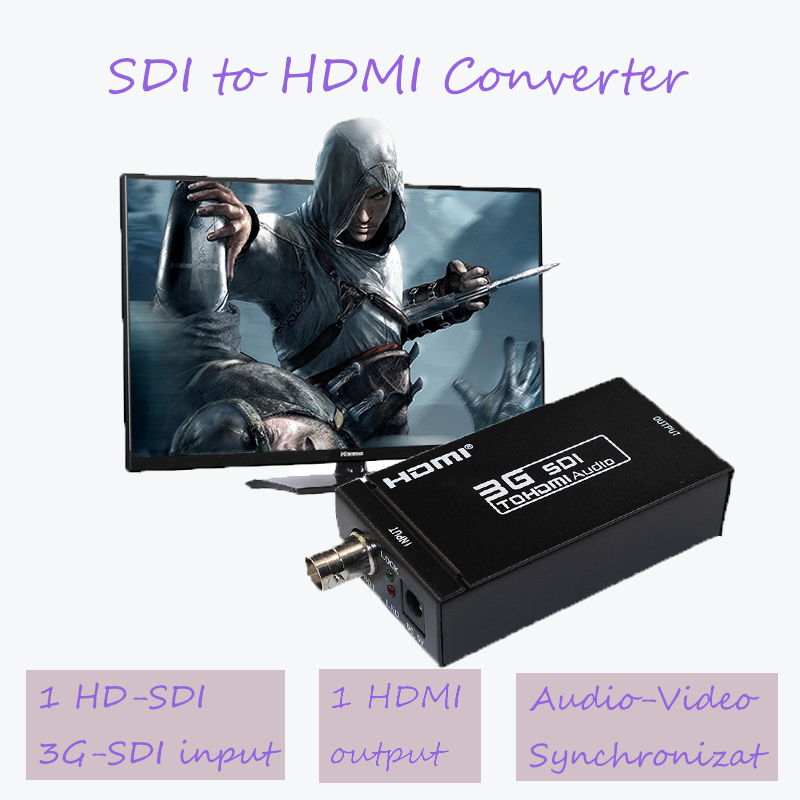 3G SDI to HDMI HD Video Converter 480i/576i 720P/1080P SDI to HDMI Converter 3G-SDI Adaptor