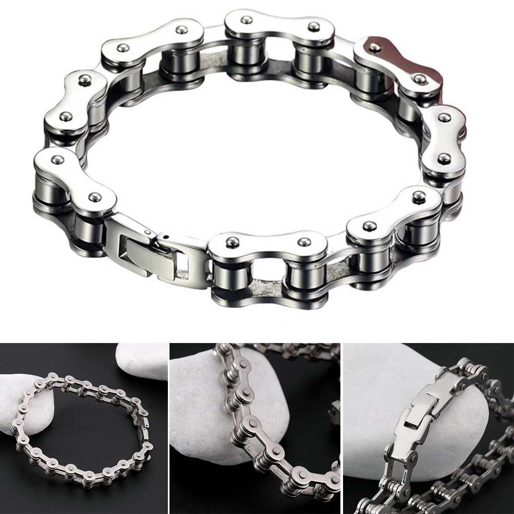 Men's Bracelet Biker Bicycle Motorcycle Chain Bracelet Bangle Punk Titanium Steel Bracelet Men Bangle