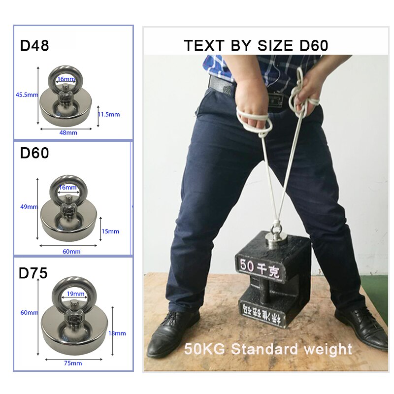 Super Strong Magnet Pot Fishing Magnets Salvage Fishing Hook Magnets Imanes Strongest Permanent Powerful Magnetic