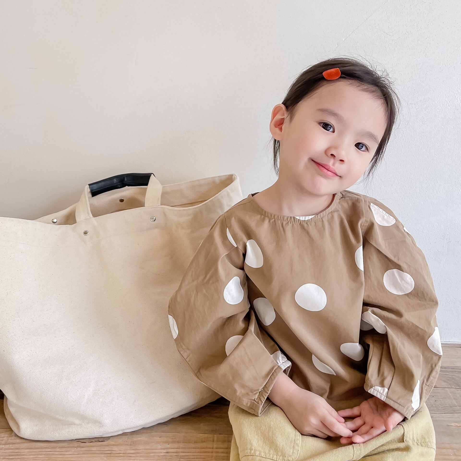 Shirts Volledige Mouw O-hals Kraag Reguliere Lengte Trui Effen Comfortabele Zachte Mooie Licht Lente Kinderen Meisjes