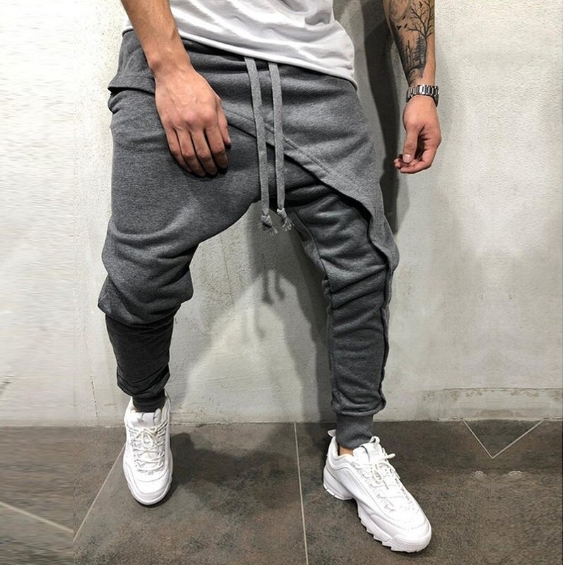 2021 autunno nuovi pantaloni da uomo pantaloni da Jogging a strati pantaloni Hip-Hop pantaloni Casual Slim con coulisse pantaloni sportivi da uomo in tinta unita