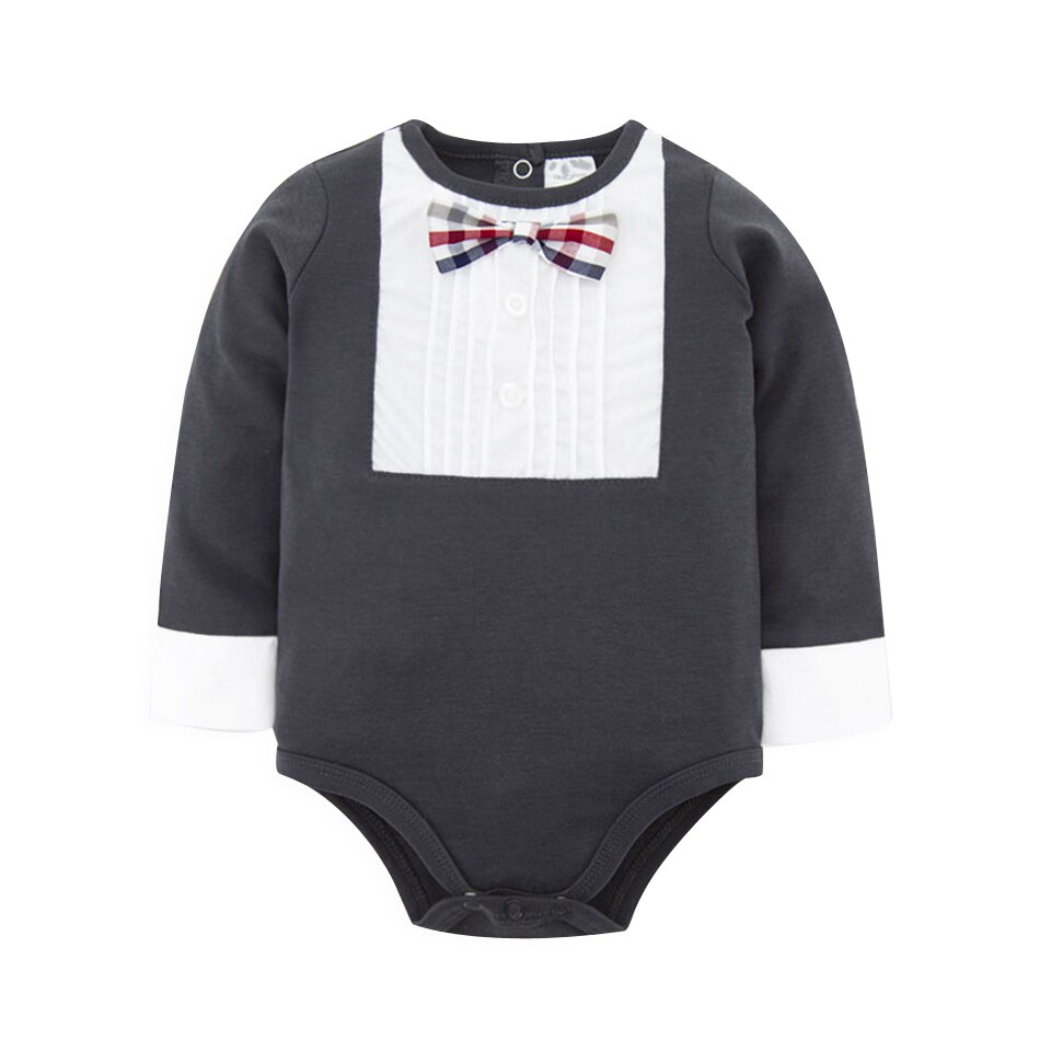Kavkas Baby Bodysuits Spring Autumn Season Newborn Baby Clothing Gentleman Tie Baby Boy One Piece Jumpsuits Roupa De Clothes: HY2001 / 24M