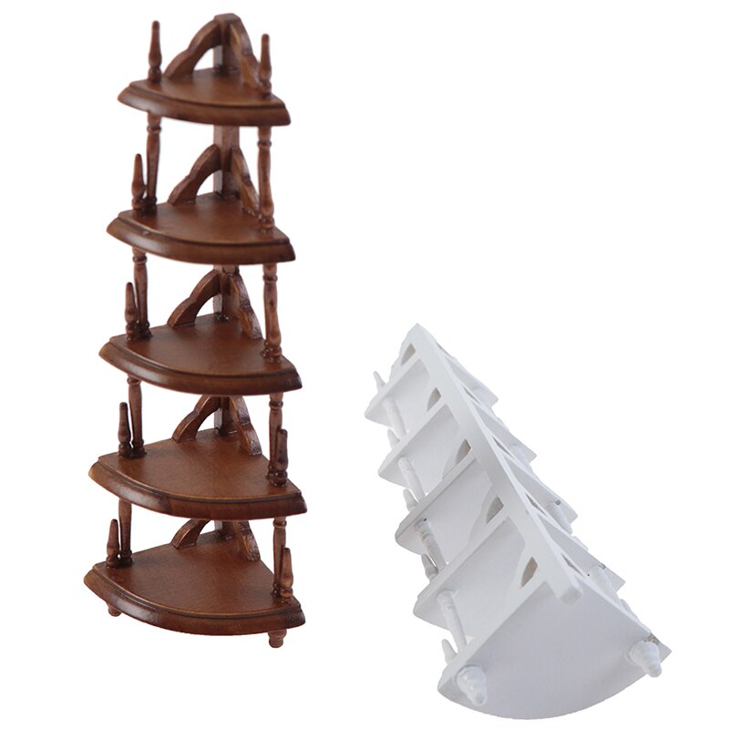 1:12 Mini Küche Seite Schrank Miniatur Anzeige Regal Zubehör Küche Esszimmer Schrank vielseitig szene holz dreieck Regal