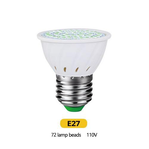 E14 UVC germicidal lamp disinfection lamp corn lamp GU10 ultraviolet lamp E27 UVC ultraviolet ozone disinfection lamp: E27 15w 72led 110v