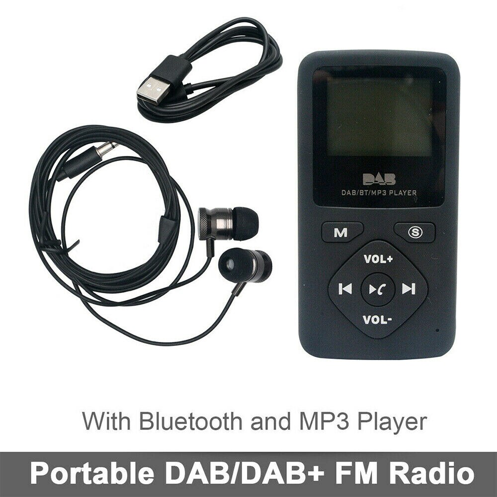 Portable Pocket Digital DAB/DAB+ FM Mini Radio Bluetooth-compatible MP3 Player With Earphone 1.8 Inch Display Screen