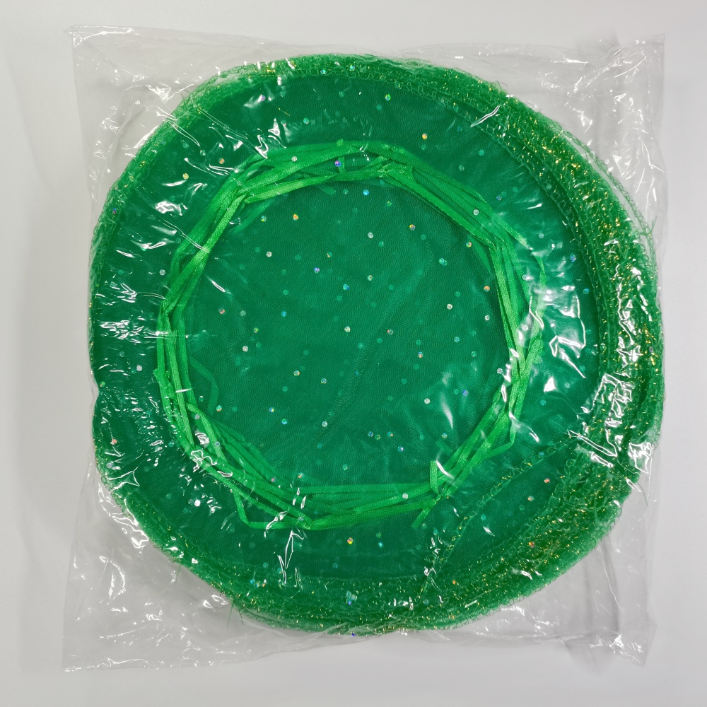 100pcs Jewelry Bag Diameter 26cm 35 40cm Wedding Christmas Party Organza bags Jewelry Packaging Display & Jewelry Pouches: S / green