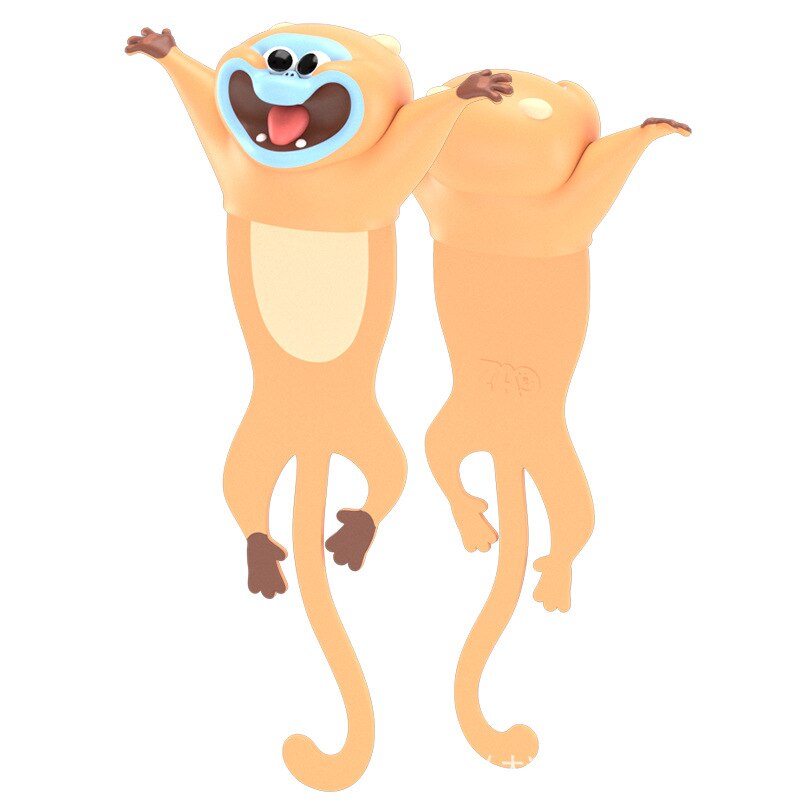 PVC Cute bookmark Funny Original Creation 3D Animals National Treasures Bookmarks Tiger Alligator book mark kawaii stationery: 4