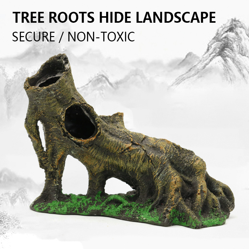 Hars Reptiel Verbergen Grot Terrarium Decoratie Hagedissen Slang Schildpad Onderdak Verbergen Rest Grot Reptielen Doos Aquarium Landschap Decor