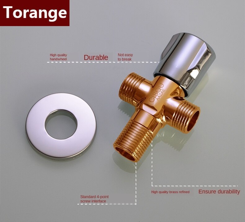 Brass triangle valve water stop valve 1/2IN 3/4IN Thread washing machine connector
