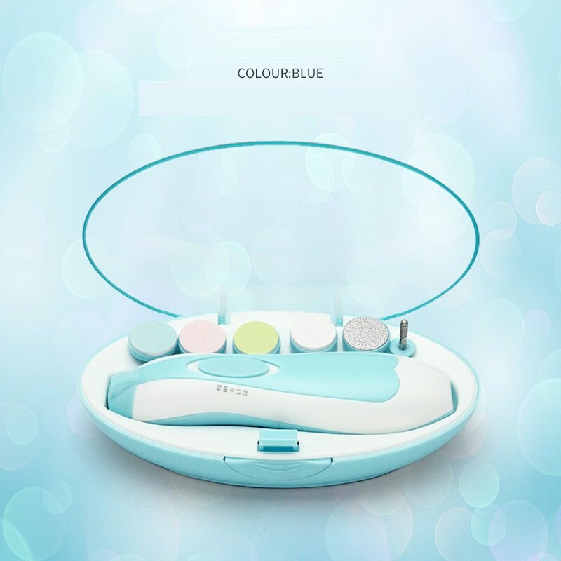 Elektryczne obcinacz robić paznokci dla dzieci obcinacz robić paznokci opieka nad dzieckiem zestaw robić dekoracji nóż robić stóp pedicure nożyczki nożyczki robić paznokci ostrzałka robić paznokci: niebieski