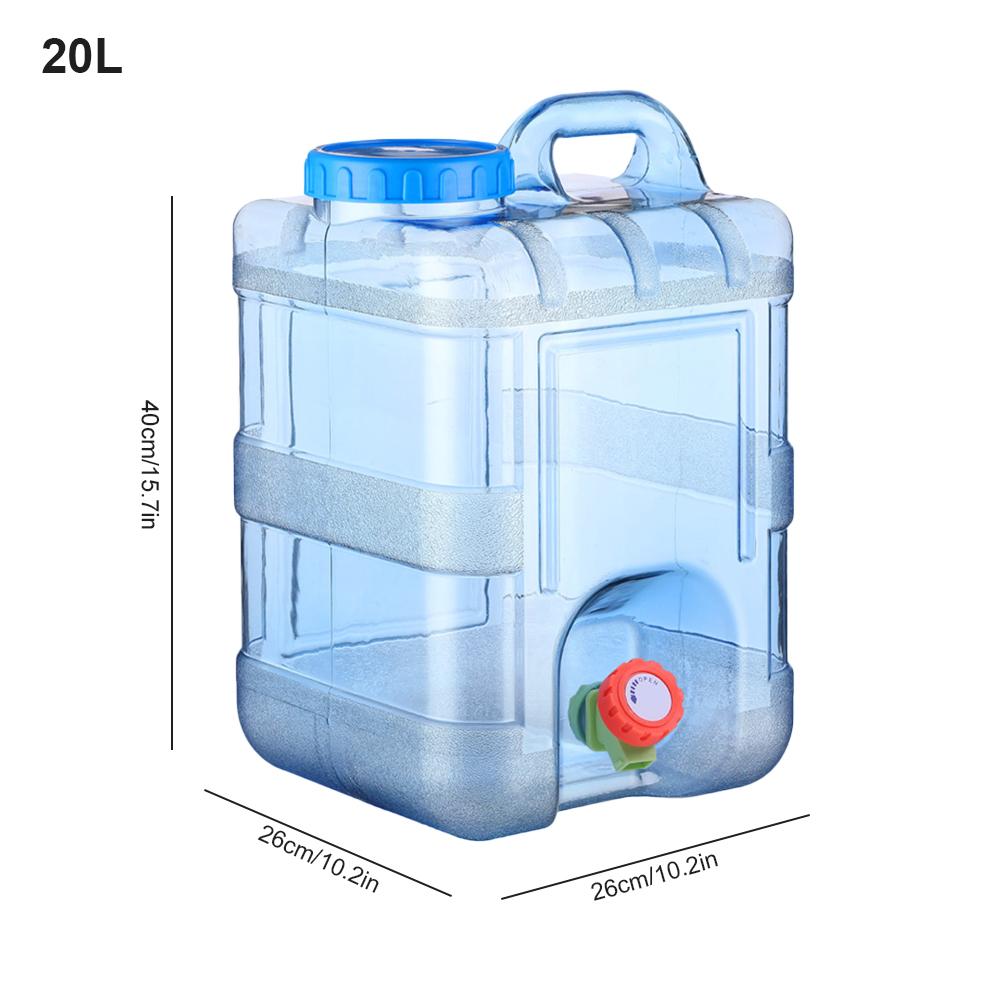 20L Pure Water Jug Plastic Bucket Home Water Storage Container For Traveling Biking Camping Car Self-driving Tour with Faucet: B