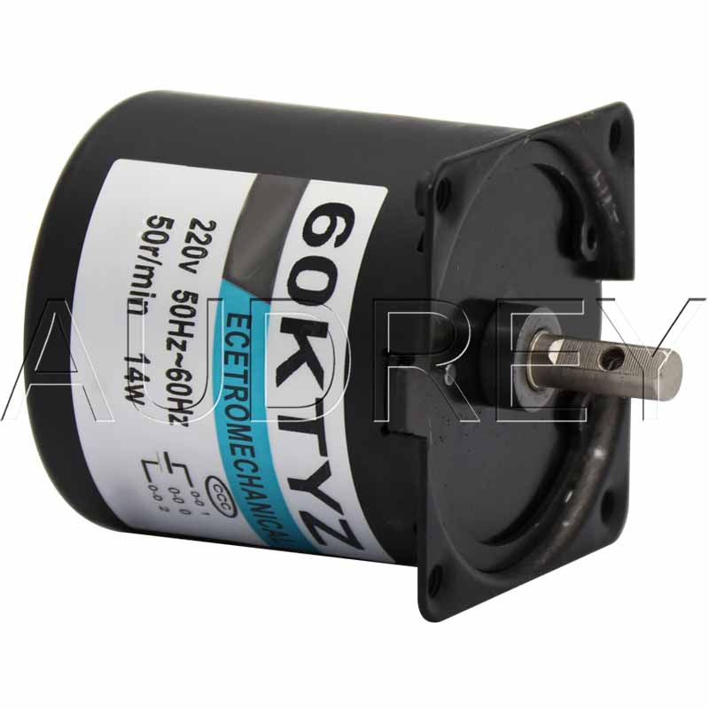 Low speed micro permanent magnet synchronous motor 60KTYZ AC 220V 14w geared motor 2.5 to 110rpm