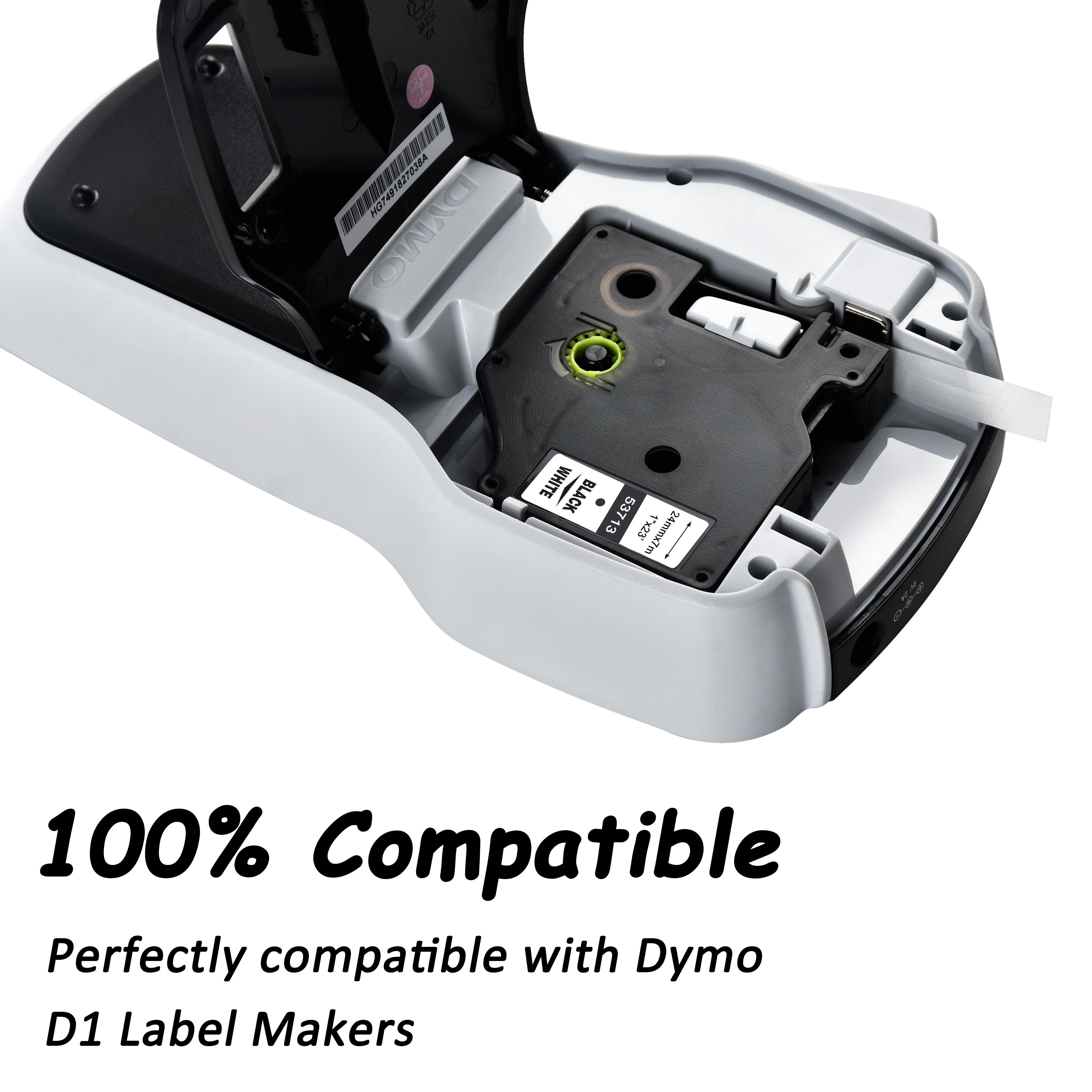 CIDY 1pcs 53713 53718 53710 Compatible 24MM black on white Dymo D1 Label Ribbons for Dymo Label Manager LM160 LM280 210 Dymo PNP