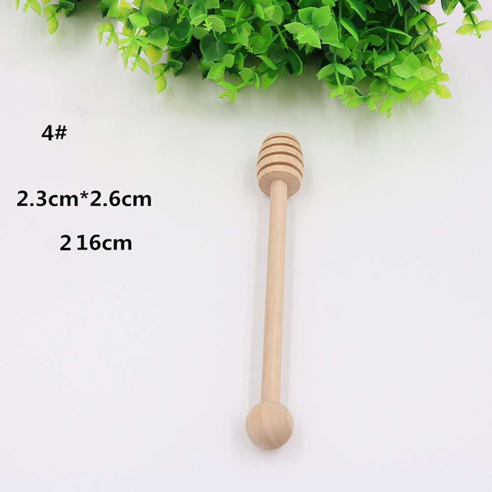 2 Stuks Houten Honing Dipper Sticks Jam Muddler Siroop Stirrer Voor Honey Pot Jar Container