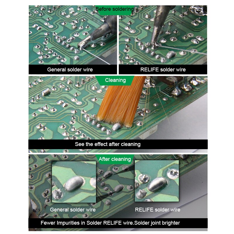 Original Mechanic Rosin Core Solder Wire 0.3mm 0.4mm 0.5mm 0.6mm 40g Low Melting Point Soldering Tin BGA Welding Tools