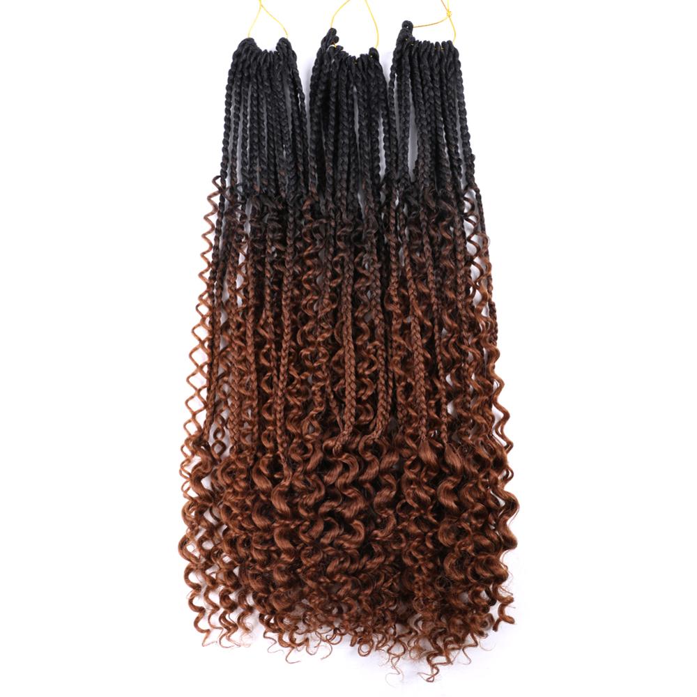 Messy Box Braids Hair Extension Long Length 22inch 24strands Ombre Braids Hair Crochet: oT30 / 5Pcs/Lot