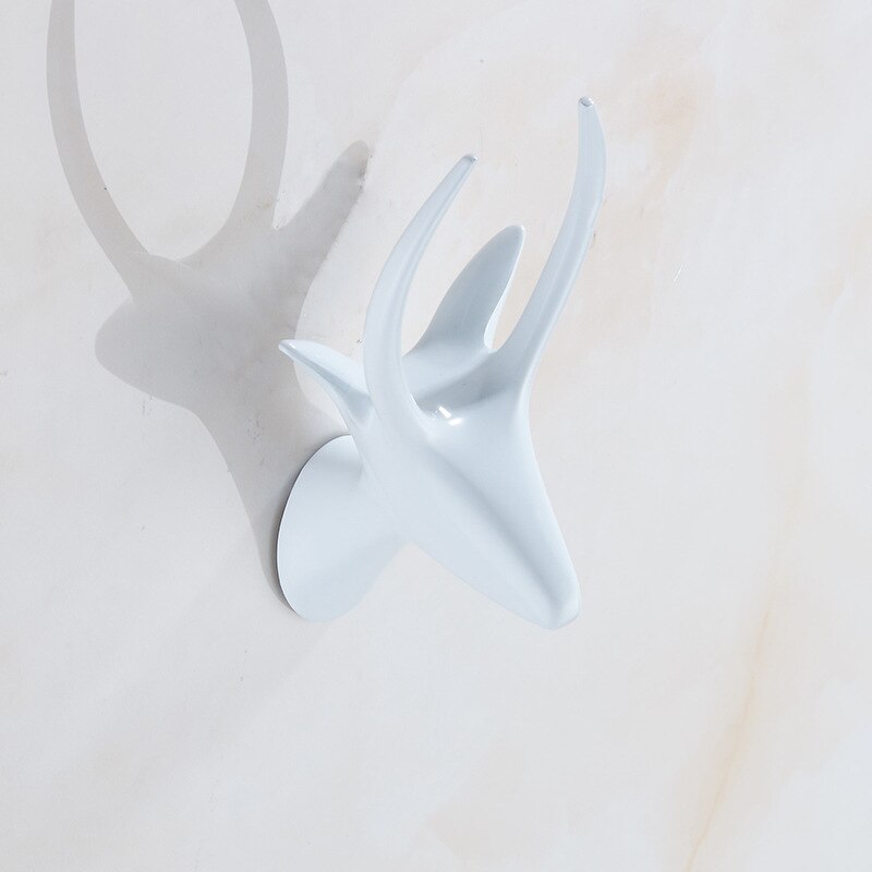 Hertenkop enkele kledinghaak dierenhaak wanddecoratie kapstok huisdecoratie eenvoudig hert paard olifant