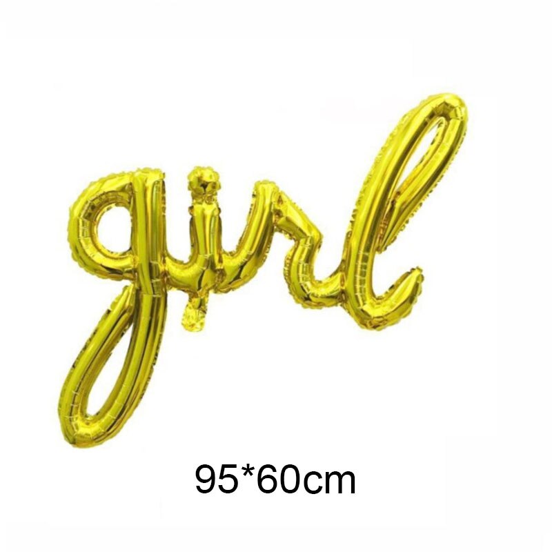 Baby ballon baby shower folie mylar en dreng pige ballon køn afsløre 1st første fødselsdag graviditet annonceringsfest: Guld pige
