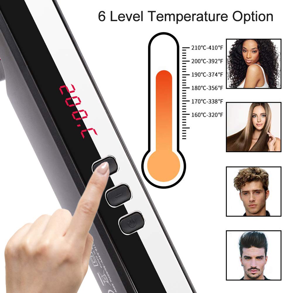 neueste Elektrische Haarglätter Pinsel Keramik Heizung Temperatur Schnelle Glättung heißer kamm haar kamm