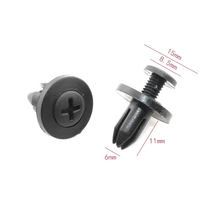 50 Stuks 6 Mm 8 Mm Auto Bumper Fastener 6 Mm Gat Klinknagel Retainer Push Motorkap Auto Portierbekleding panel Clip Fasteners Voor Toyota