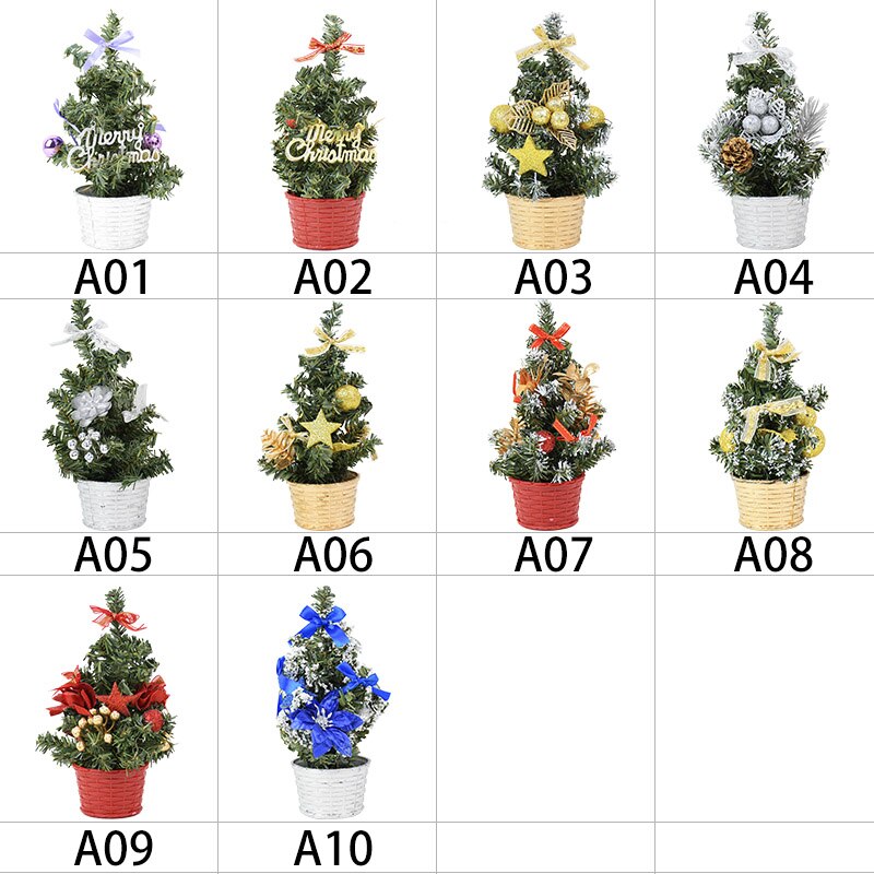 1 pièces Mini arbres de noël artificiels ornements petit pin placé dans la décoration de bureau décoration de noël décor à la maison