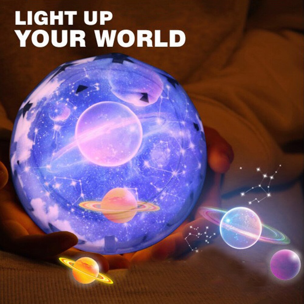 LED Projector Star Moon G-alaxy Night Light For Children Kids Room Sky Rotating Bedroom Decor Nursery Nightlight Baby Lamp