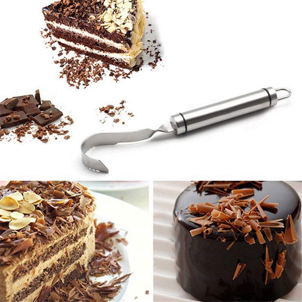 Chocolate Cheese Butter Curler, Stainless Steel Slicer Hook Shape Cake Decorations Graters Shavings Knife Planer Baking Utensils