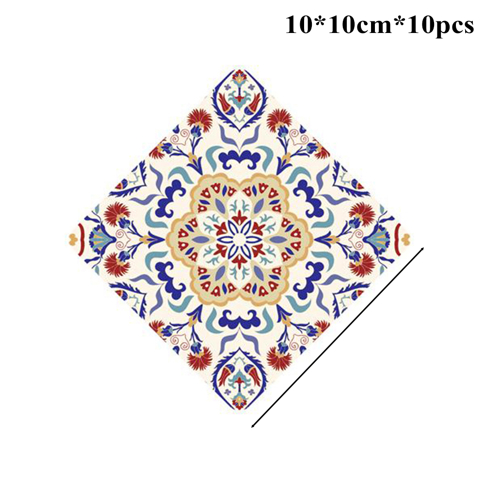 10*10cm*10 st 3d golv kakel diagonal väggdekal vardagsrum badrum kök kakel affisch slitstark golvkonst väggmålning